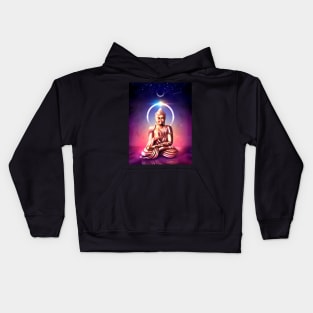 Buddha Under Ethereal Sky Kids Hoodie